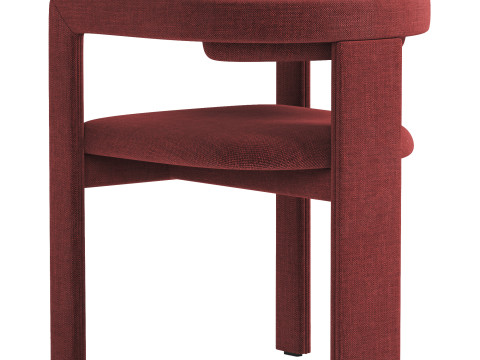 Rodin Upholstered Dining chair 3D Model