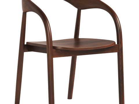 Camille wood chair Modelo 3D