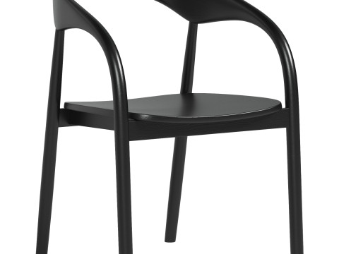 Camille wood chair Modelo 3D