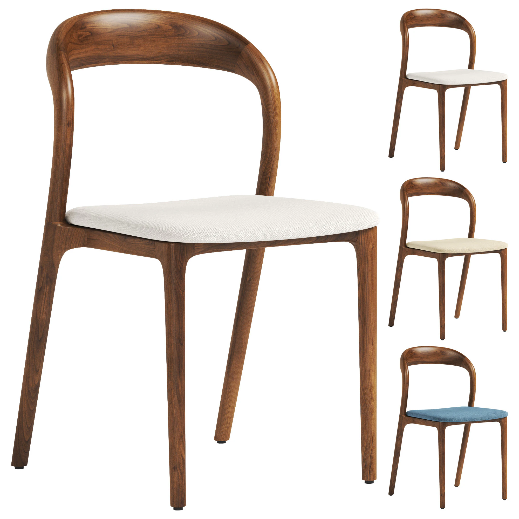 Neva Light chair 3D Model .c4d .max .obj .3ds .fbx .stl .blend 
