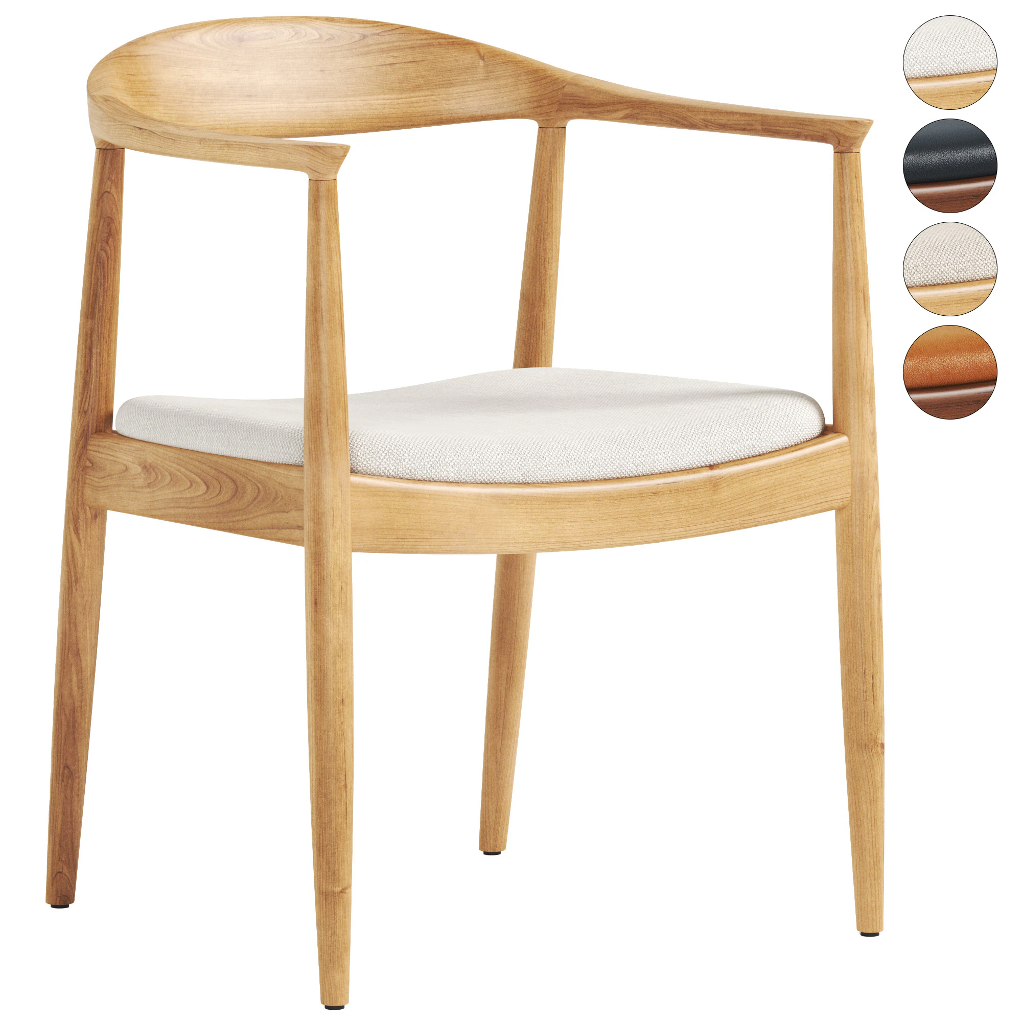 Norwood Dining Chair 3D Model .c4d .max .obj .3ds .fbx .stl .blend 