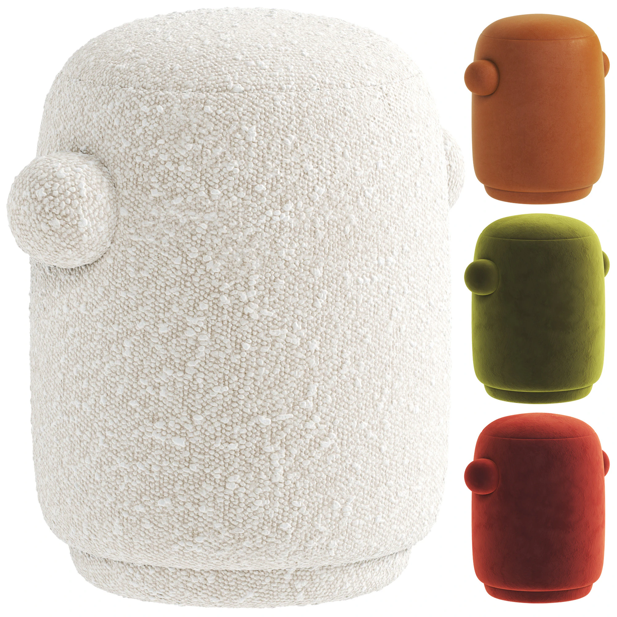 Orsetto pouf II 3D Model .c4d .max .obj .3ds .fbx .stl .blend 