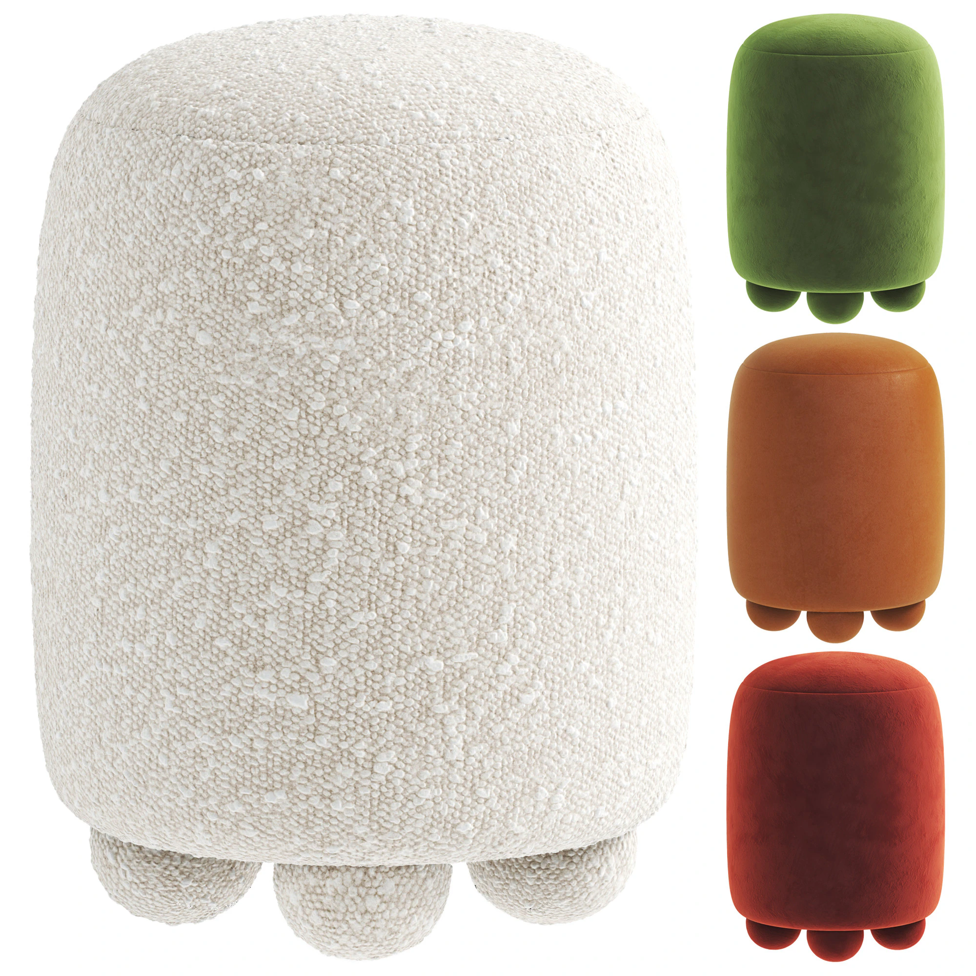 Orsetto pouf III 3D Model .c4d .max .obj .3ds .fbx .stl .blend 