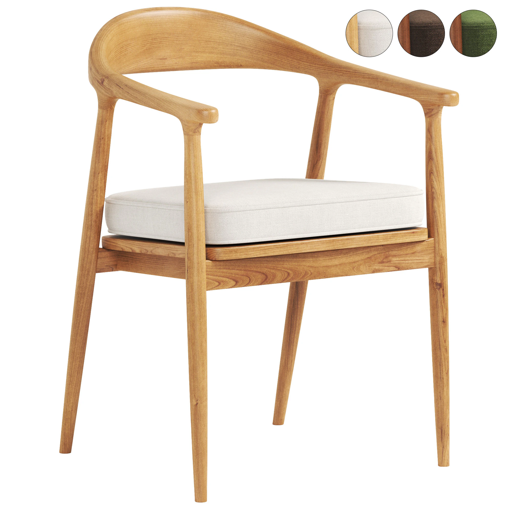 Outdoor Dining Chair Beale 3D Model .c4d .max .obj .3ds .fbx .stl .blend 