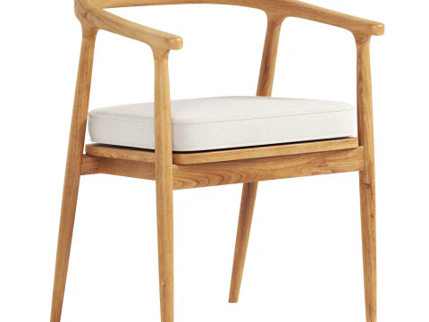 Krzesło do jadalni na świeżym powietrzu Beale Model 3D