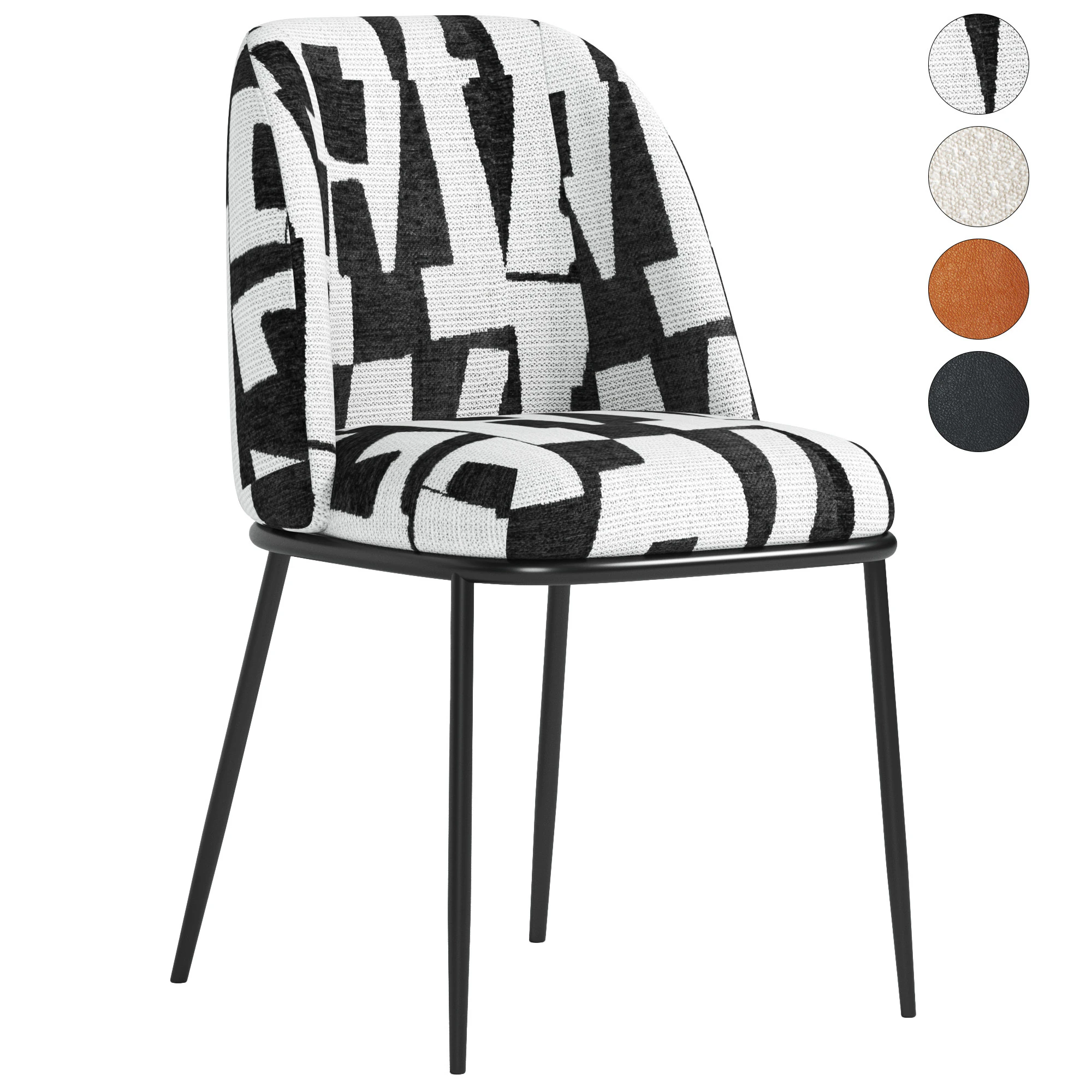 Dining Chair Caleb 3D Model .c4d .max .obj .3ds .fbx .stl .blend 