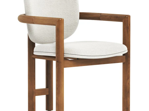 Cadeira de Jantar Madeira Modelo 3D