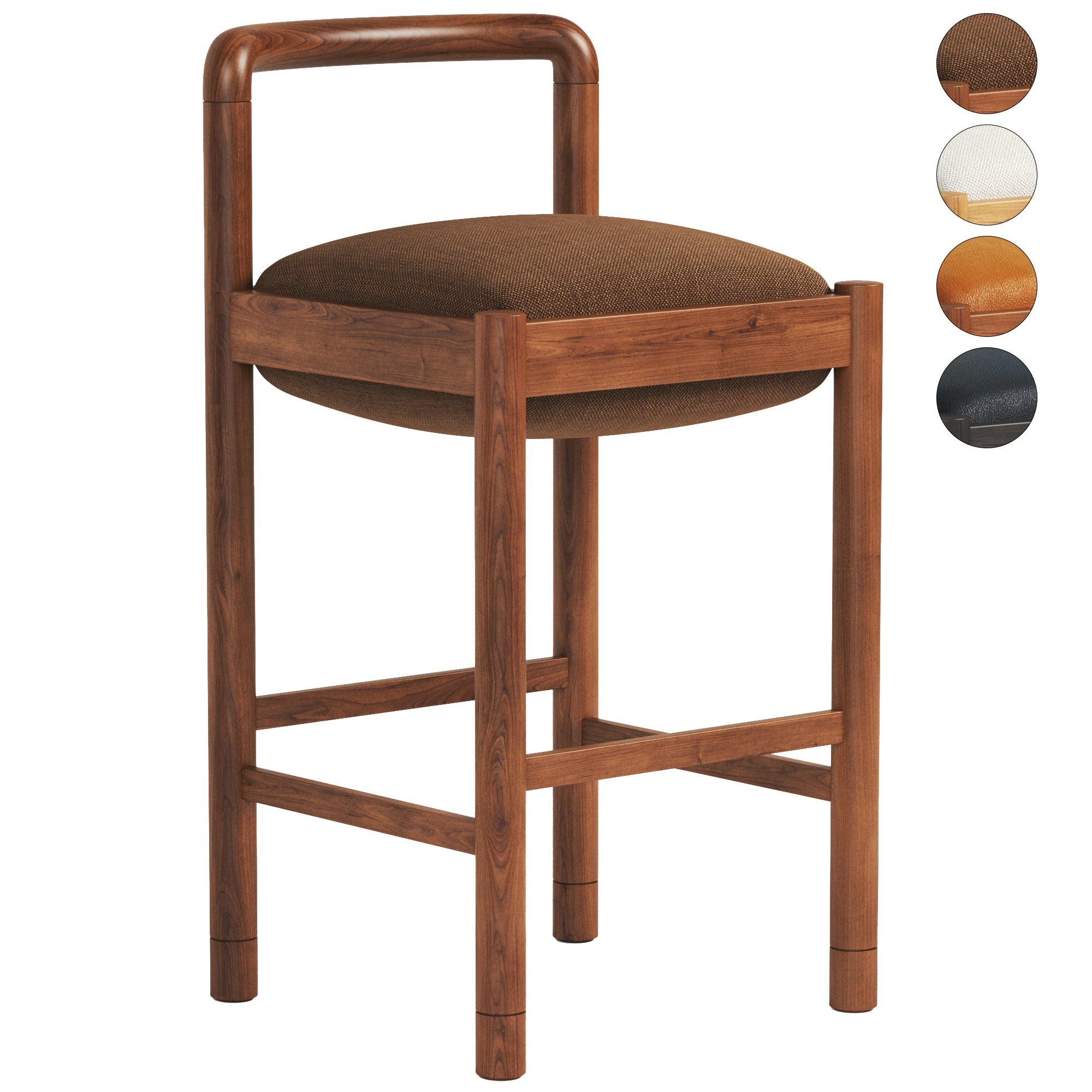 DUBEL BARSTOOL by Stahl 3D Model .c4d .max .obj .3ds .fbx .stl .blend