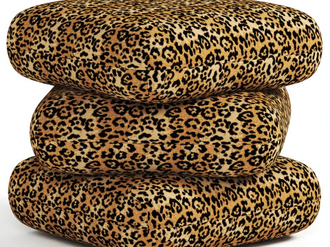 De MET x Eichholtz poef 3D Model