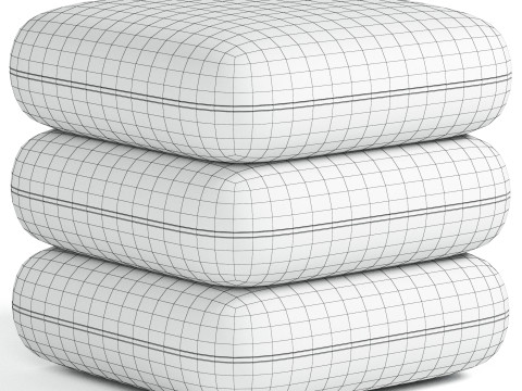 The MET x Eichholtz pouffe 3D Model
