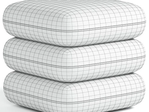 The MET x Eichholtz pouffe 3D Model