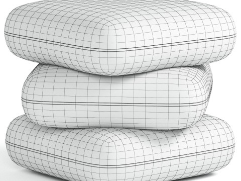 The MET x Eichholtz pouffe 3D Model