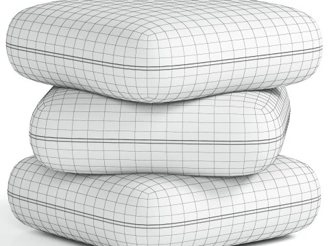 The MET x Eichholtz pouffe 3D Model