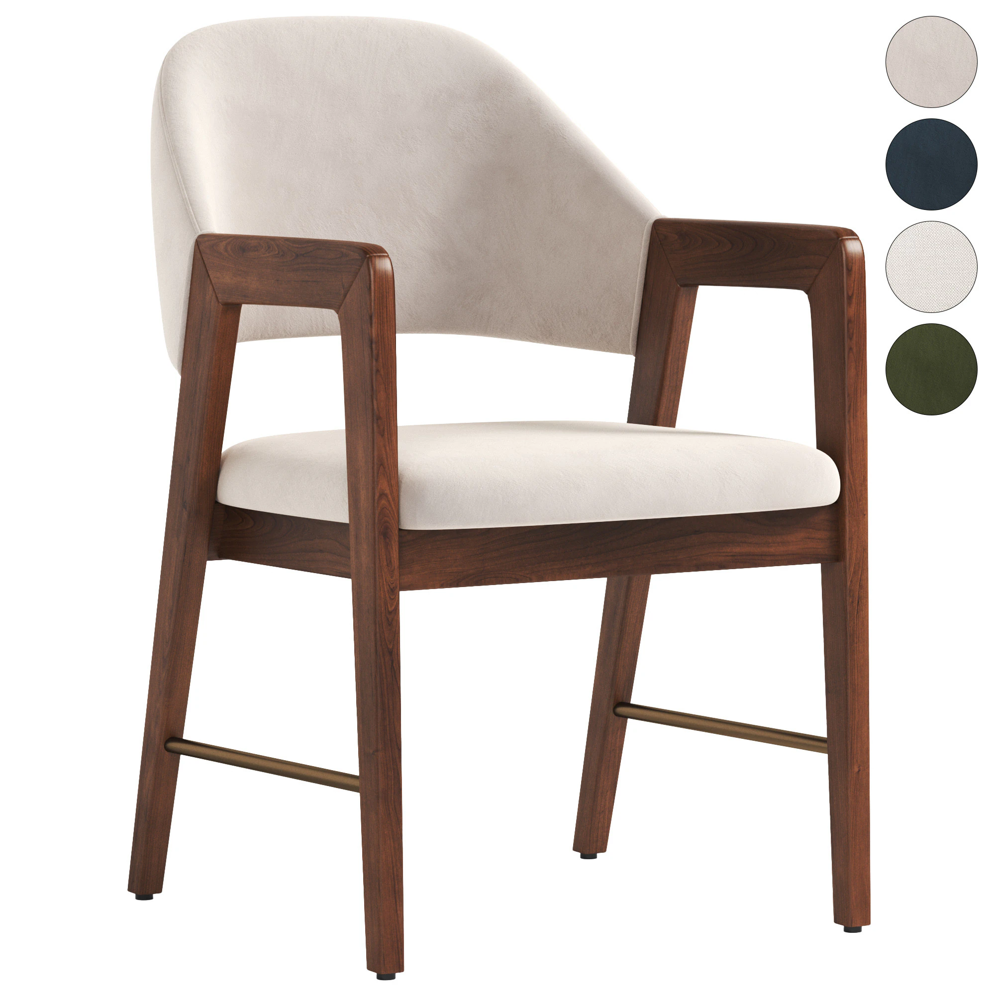 Milton Armchair 3D Model .c4d .max .obj .3ds .fbx .stl .blend 