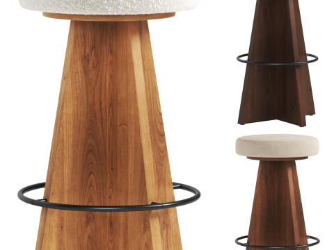 Damon Swivel Bar Counter Stool Modello 3D