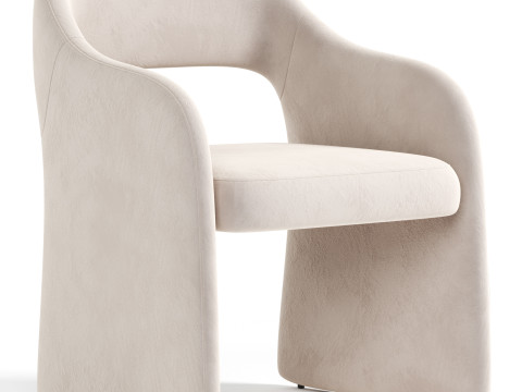Fintan Boucle Dining Chair 3D Model