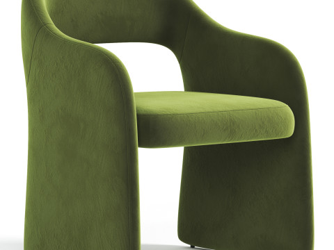 Fintan Boucle Dining Chair Model 3D