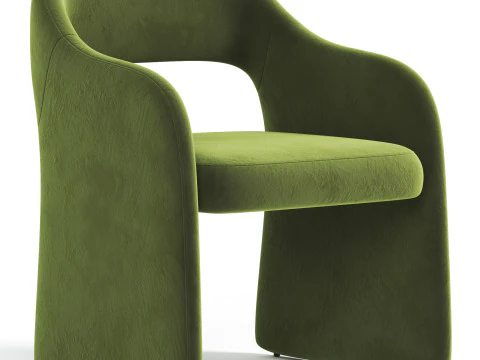Fintan Boucle Dining Chair 3D Model