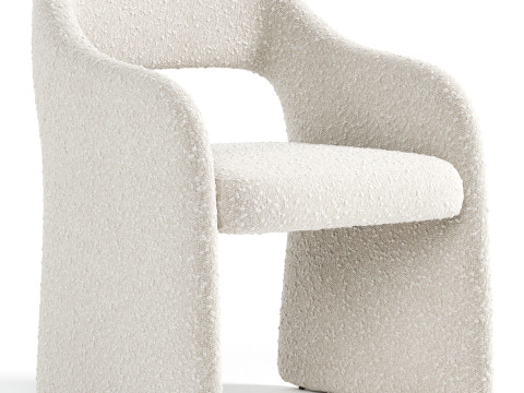 Fintan Boucle Dining Chair Model 3D