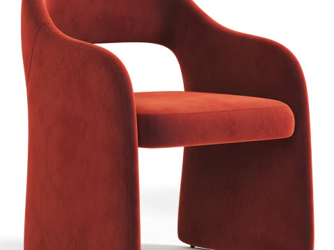 Fintan Boucle Dining Chair 3D Model