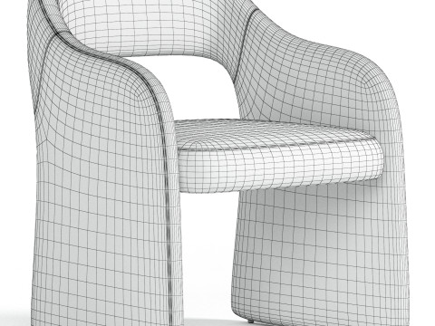 Fintan Boucle Dining Chair Model 3D