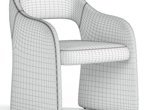 Fintan Boucle Dining Chair 3D Model