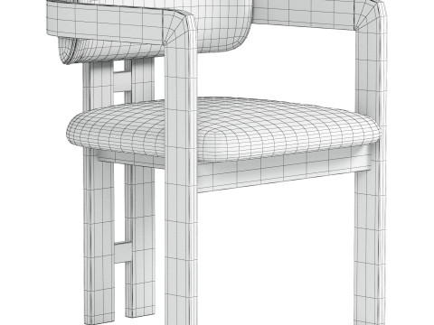 哈莉·卡弗餐椅 3D 模型