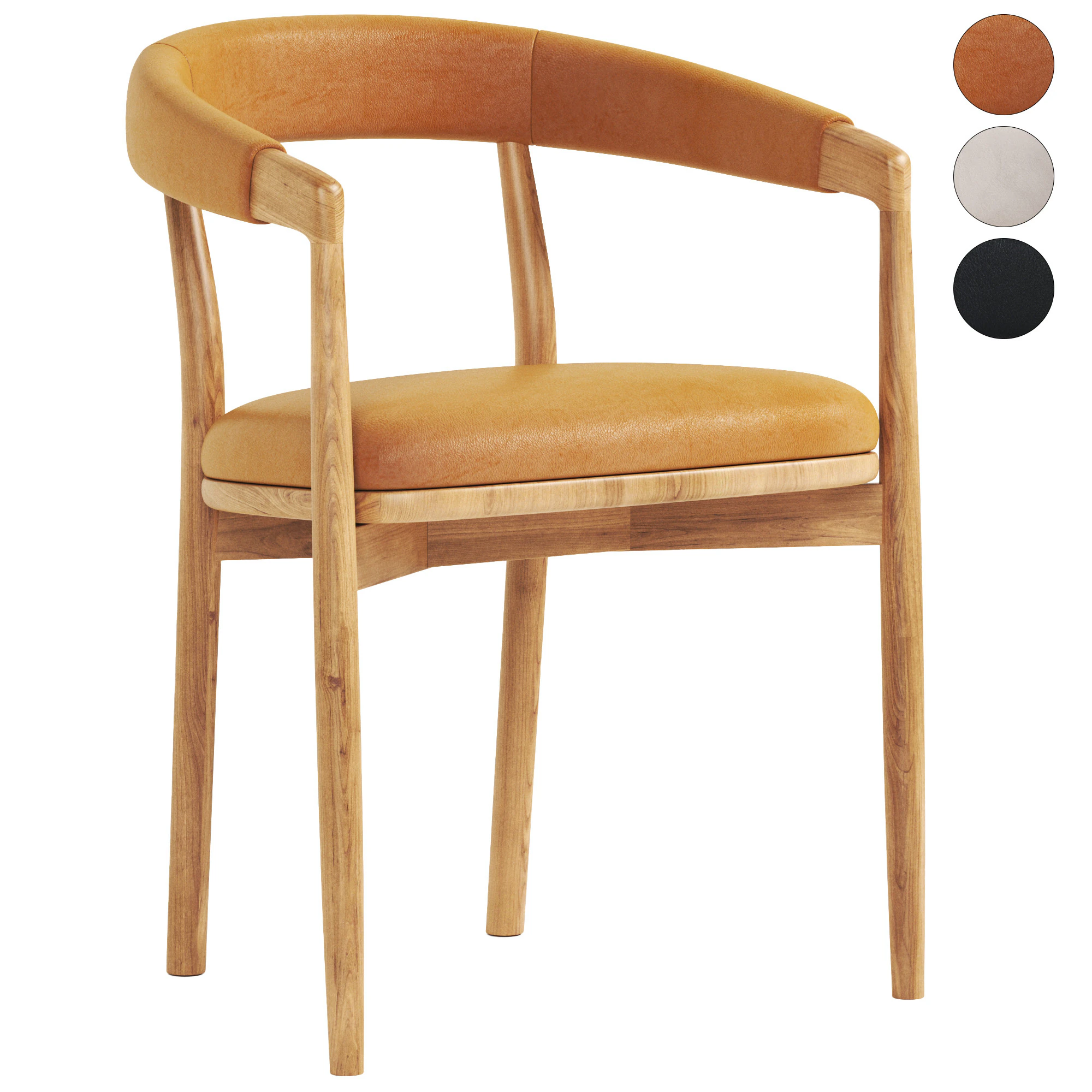 Irvine Dining Chair 3D Model .c4d .max .obj .3ds .fbx .stl .blend