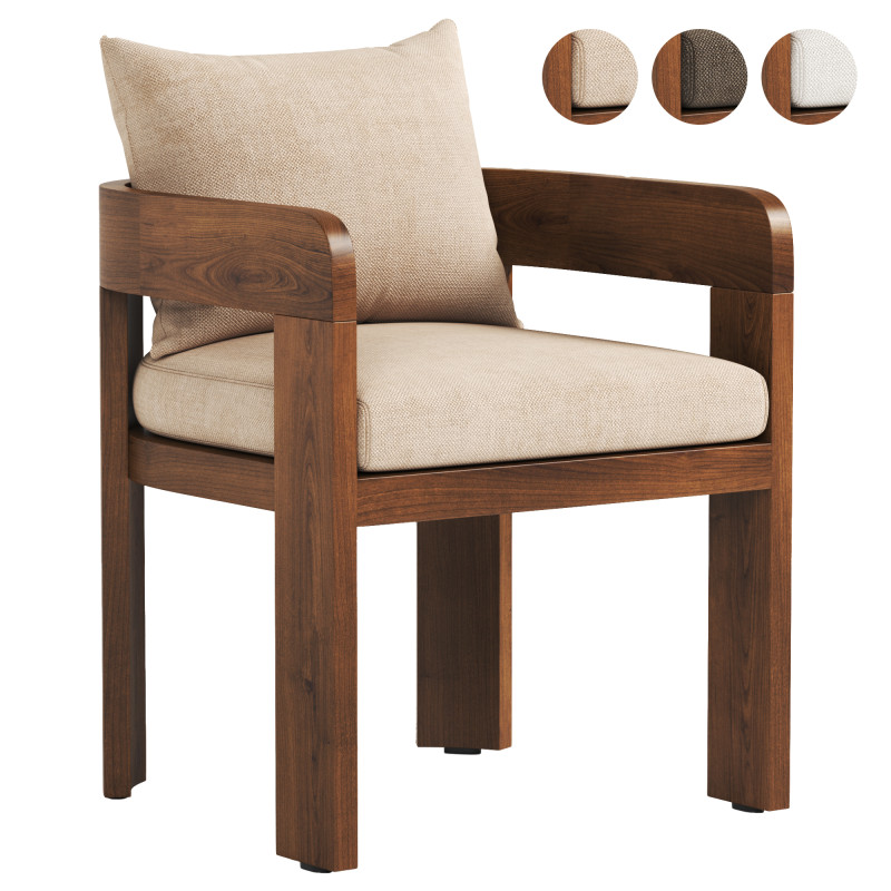 Jackson Outdoor Dining Chair 3D-Modell .c4d .max .obj .3ds .fbx .stl .blend