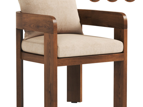 Jackson Outdoor Dining Chair 3D Model