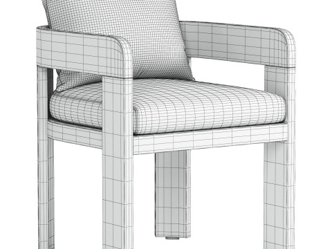 Jackson Outdoor Dining Chair 3D-Modell
