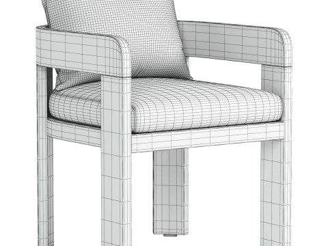 Jackson Outdoor-Esszimmerstuhl 3D Modell