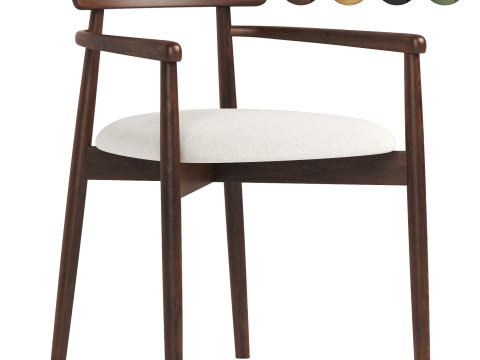 Jefferson Dining Arm Chair 3D Model