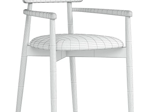 Jefferson Dining Arm Chair 3D Model
