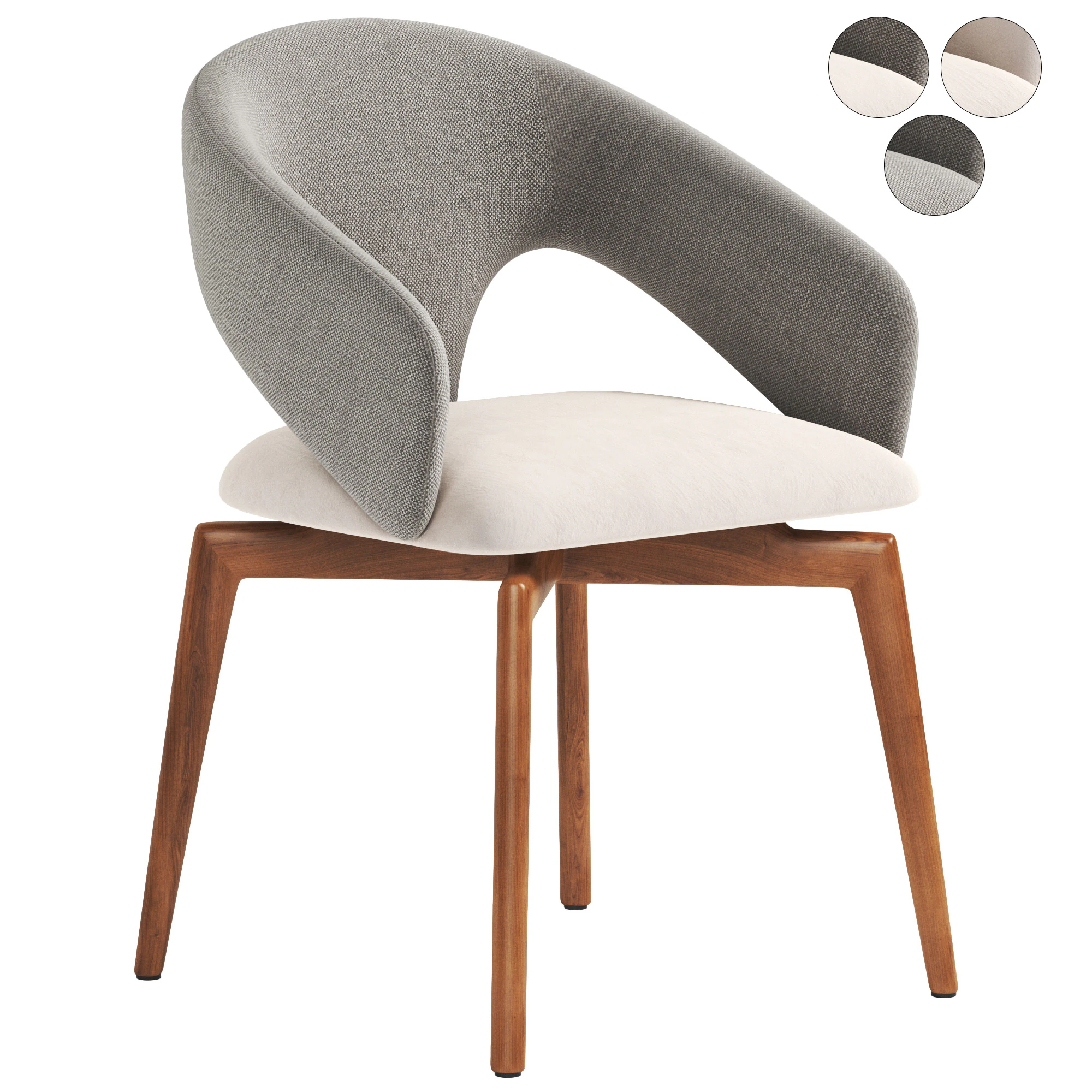 Kate chair 3D Model .c4d .max .obj .3ds .fbx .stl .blend 
