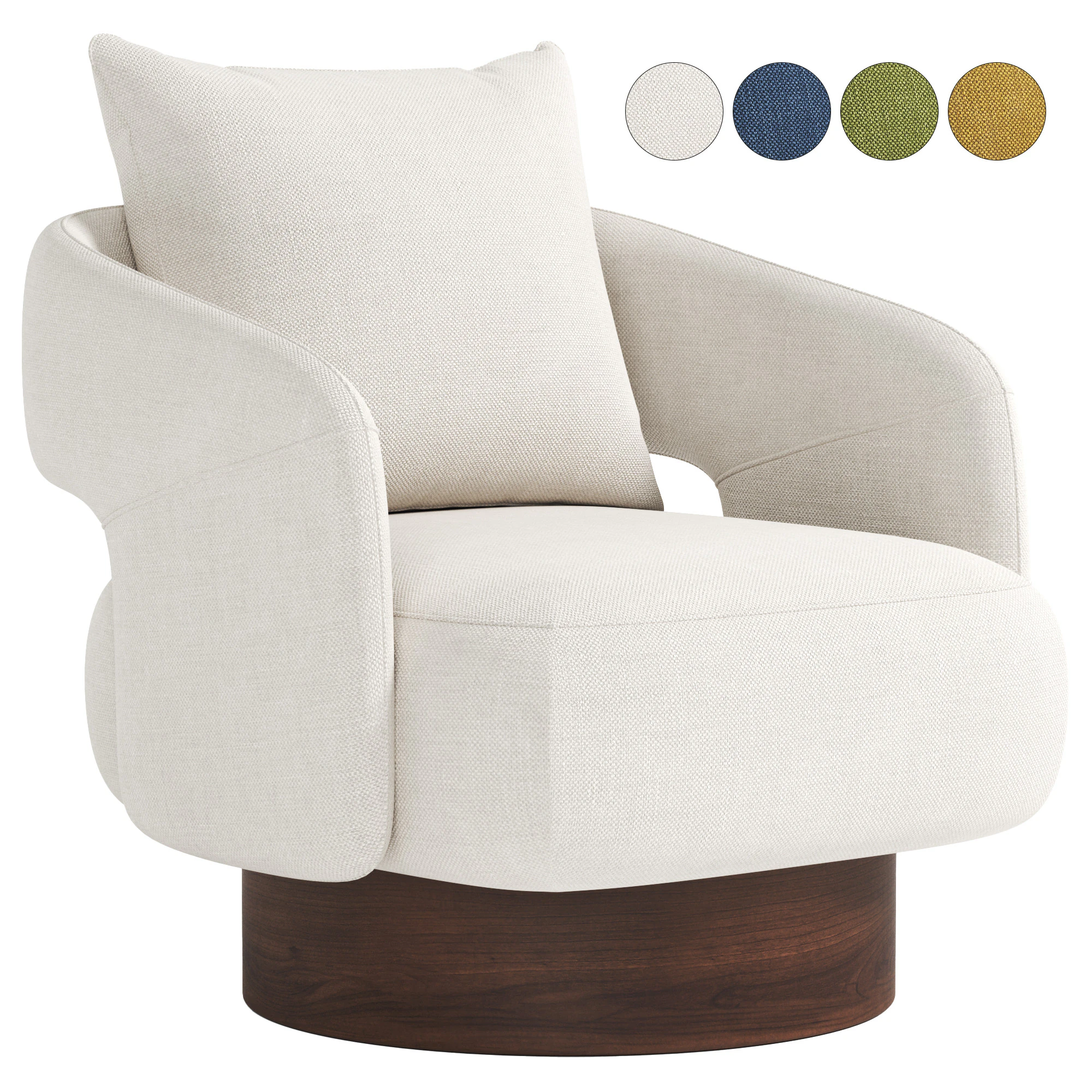 356 Armchair by Ditre Italia 3D Model .c4d .max .obj .3ds .fbx .stl .blend 