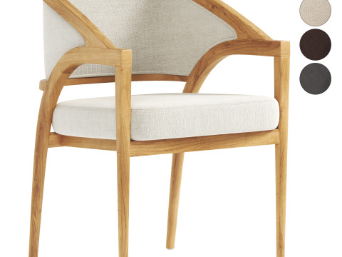Aimee Upholstered Back Dining chair 3D Model