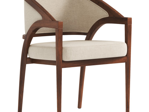 Aimee Upholstered Back Dining chair 3D 모델