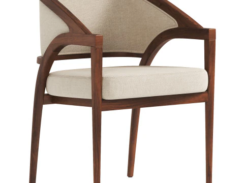 Aimee Upholstered Back Dining chair 3D Model