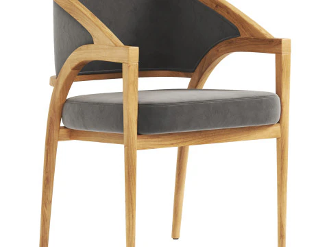 Aimee Upholstered Back Dining chair 3D Model