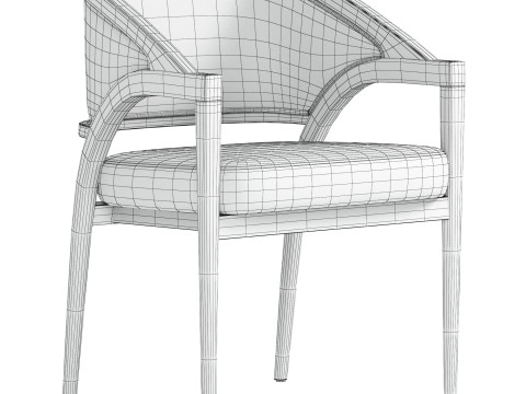 Aimee Upholstered Back Dining chair 3D 모델