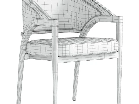 Aimee Upholstered Back Dining chair 3D Model