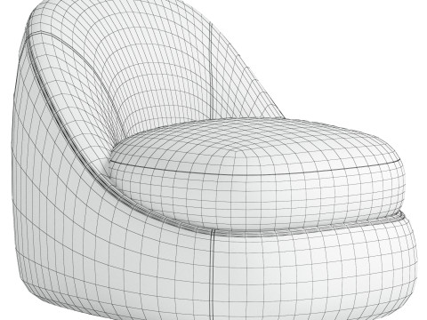 Akena armchair Model 3D
