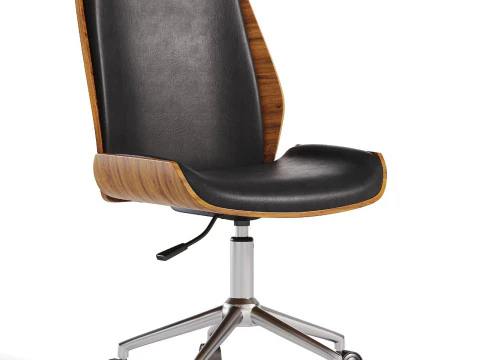 Drewniane krzesło biurowe Alfordson Home Office Model 3D