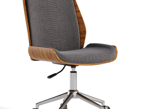 Alfordson Home Office Chair Wooden Model 3D