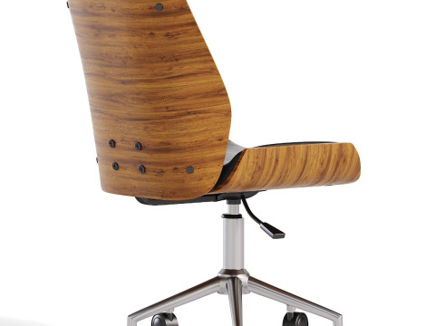 Alfordson Home Office Chair Wooden Model 3D