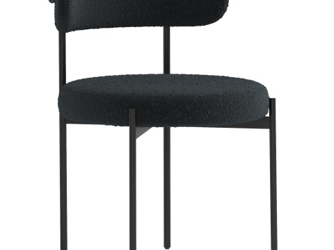 Beacon Boucle Dining Chair 3D Модель