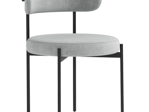Beacon Boucle Dining Chair 3D Модель