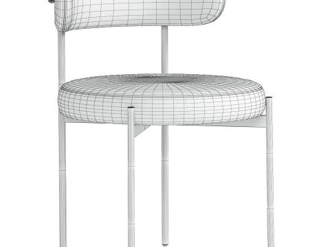 Beacon Boucle Dining Chair 3D Модель