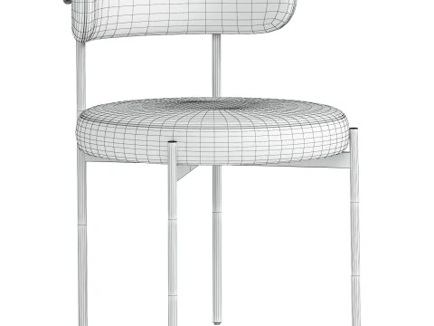 Beacon Boucle Dining Chair 3D Model